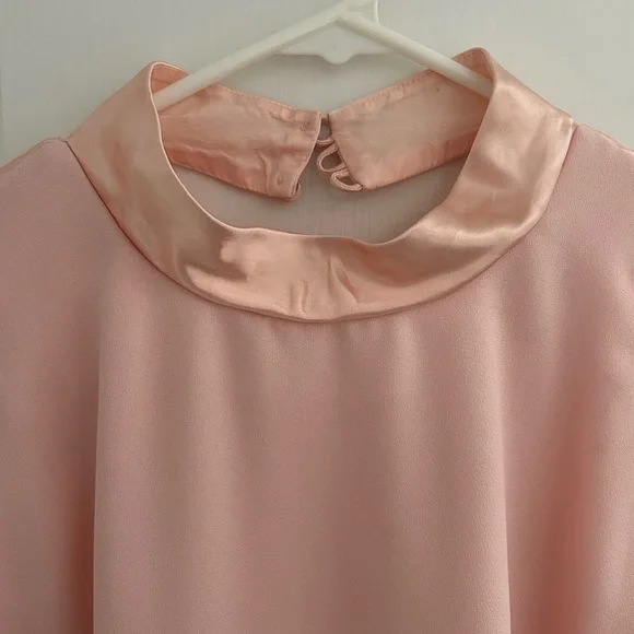 Vintage Pink High Neck Backless Cocktail Dress - Picture 2 of 5